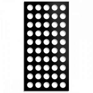 FORI-MEDI - Pannello in PVC traforato - Parasole Misura: 47x94 cm, Colore: nero