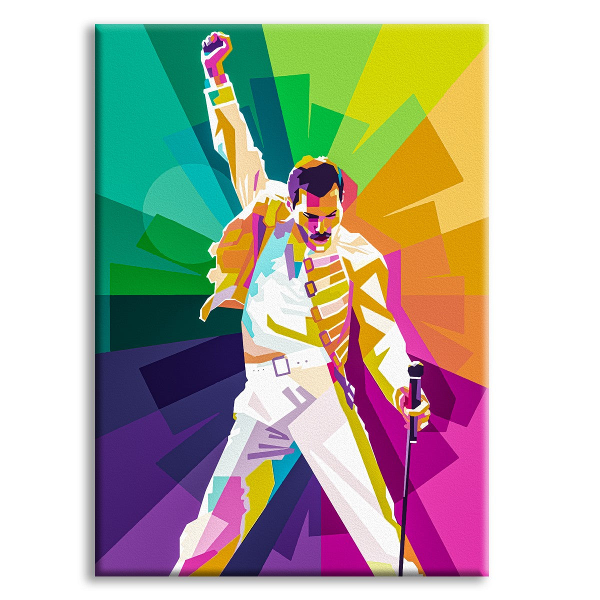 FREDDIE MERCURY - Quadro stampato su Canvas e montato su telaio in legno Misura: 70x100 cm