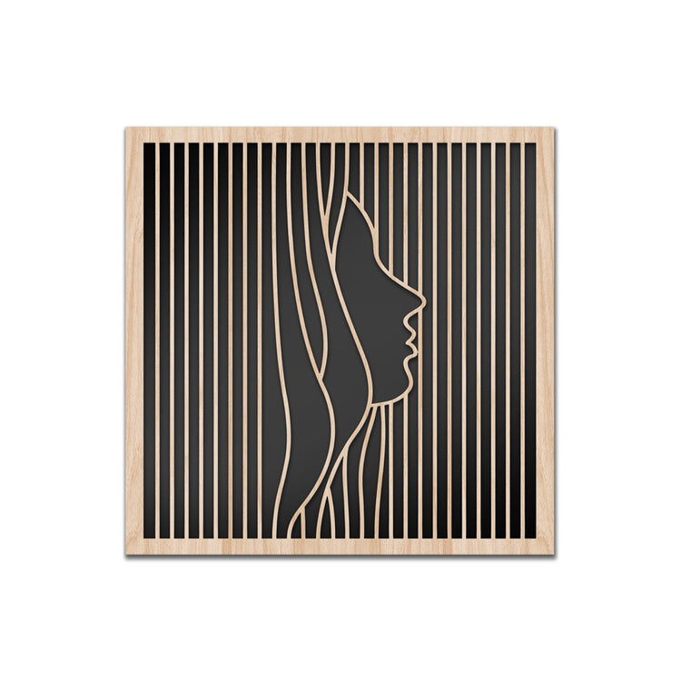 FUORI DALLE RIGHE - Quadro arredo LASERCUT composito Legno e PVC Misura: 40x40 cm