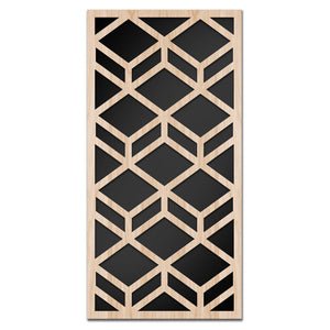 GEOMETRY - Quadro arredo LASERCUT composito Legno e PVC Misura: 50x100 cm