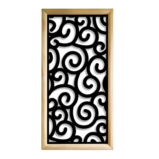 GHIRIGORI - Moduli Decorativi in Legno e PVC Misura: 73x148 cm, Colore: nero