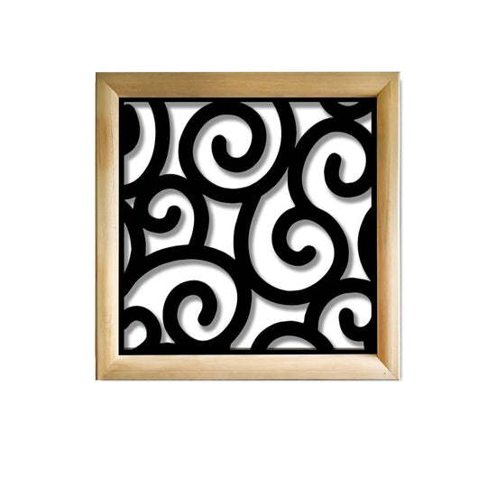 GHIRIGORI - Moduli Decorativi in Legno e PVC Misura: 98x98 cm, Colore: nero