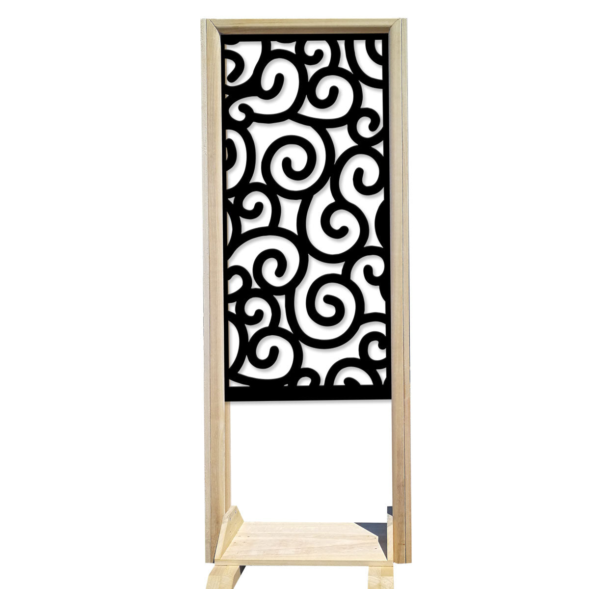 GHIRIGORI - Separè  - Paravento modulabile - 70x190cm - in Legno e PVC Colore: nero