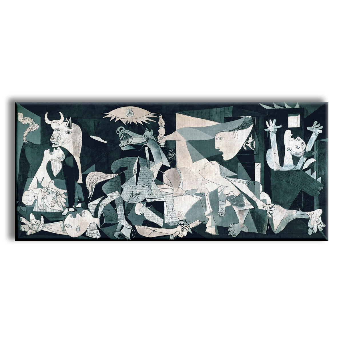 Guernica -  Quadro Canvas Contemporaneo su telaio in legno Misura: 110x50 cm