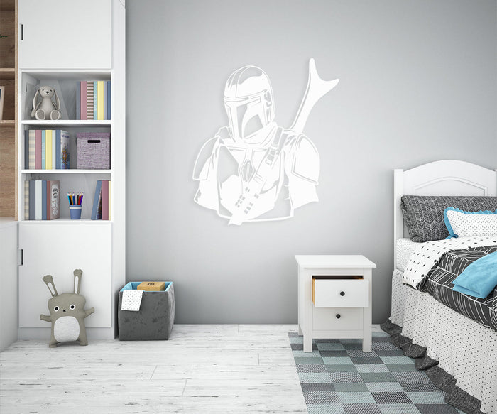 GUERRE STELLARI - Adesivo murale wall sticker in vinile 55x65 cm Colore: bianco