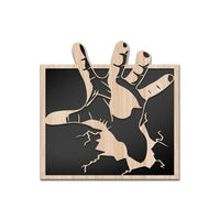 HAND - Quadro arredo LASERCUT composito Legno e PVC Misura: 60x60 cm