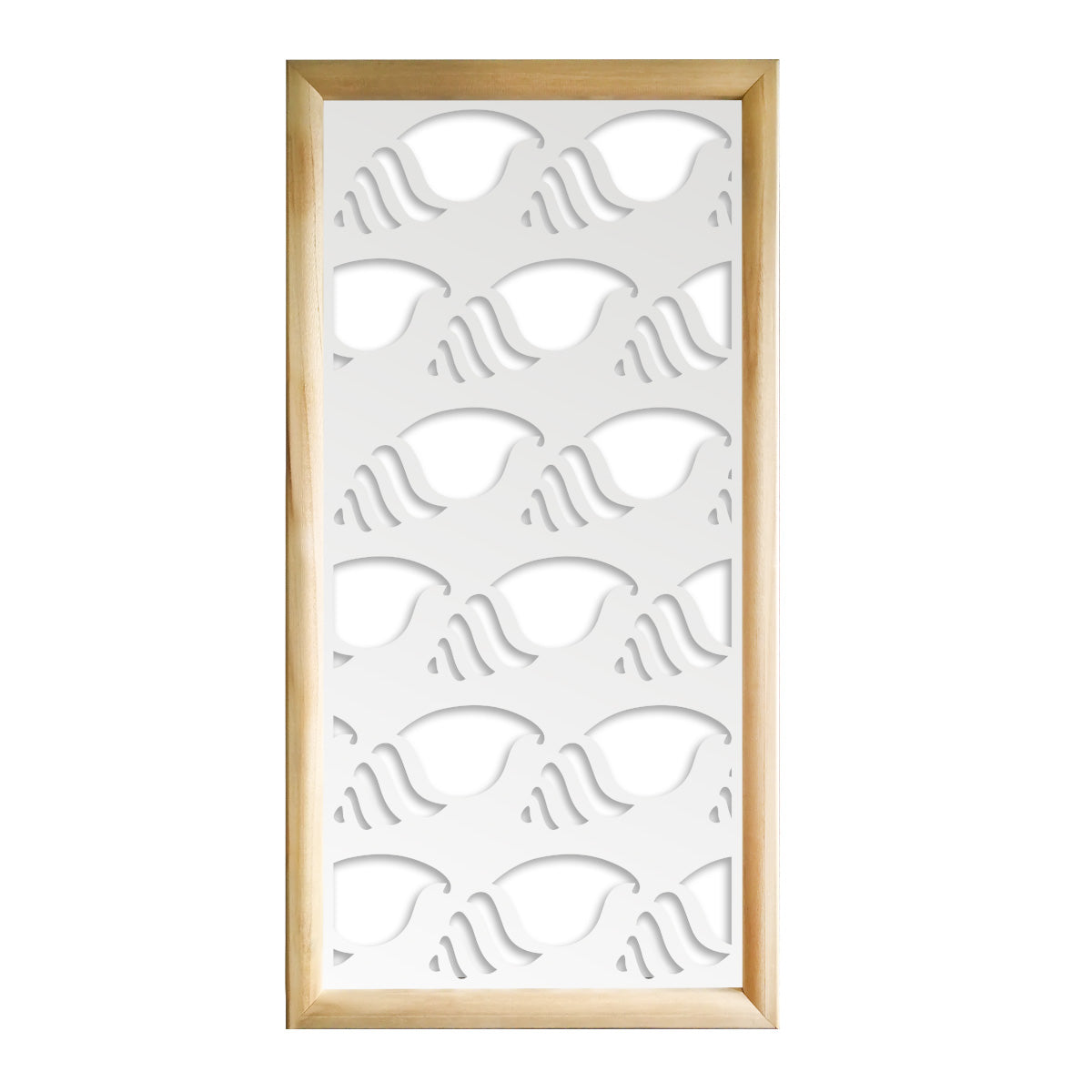 HERMITCRAB - Moduli Decorativi in Legno e PVC Misura: 73x148 cm, Colore: bianco