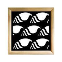 HERMITCRAB - Moduli Decorativi in Legno e PVC Misura: 48x48 cm, Colore: nero