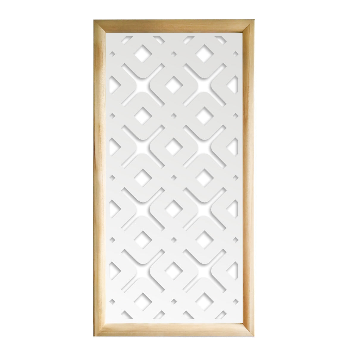 HORIZONTE - Moduli Decorativi in Legno e PVC Misura: 47x94 cm, Colore: bianco