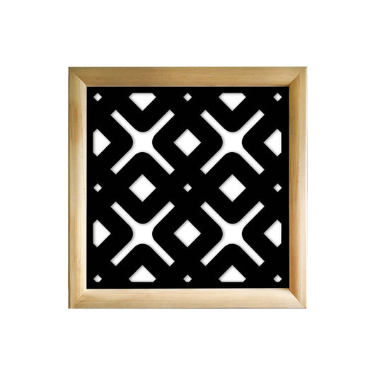 HORIZONTE - Moduli Decorativi in Legno e PVC Colore: nero, Misura: 73x73 cm