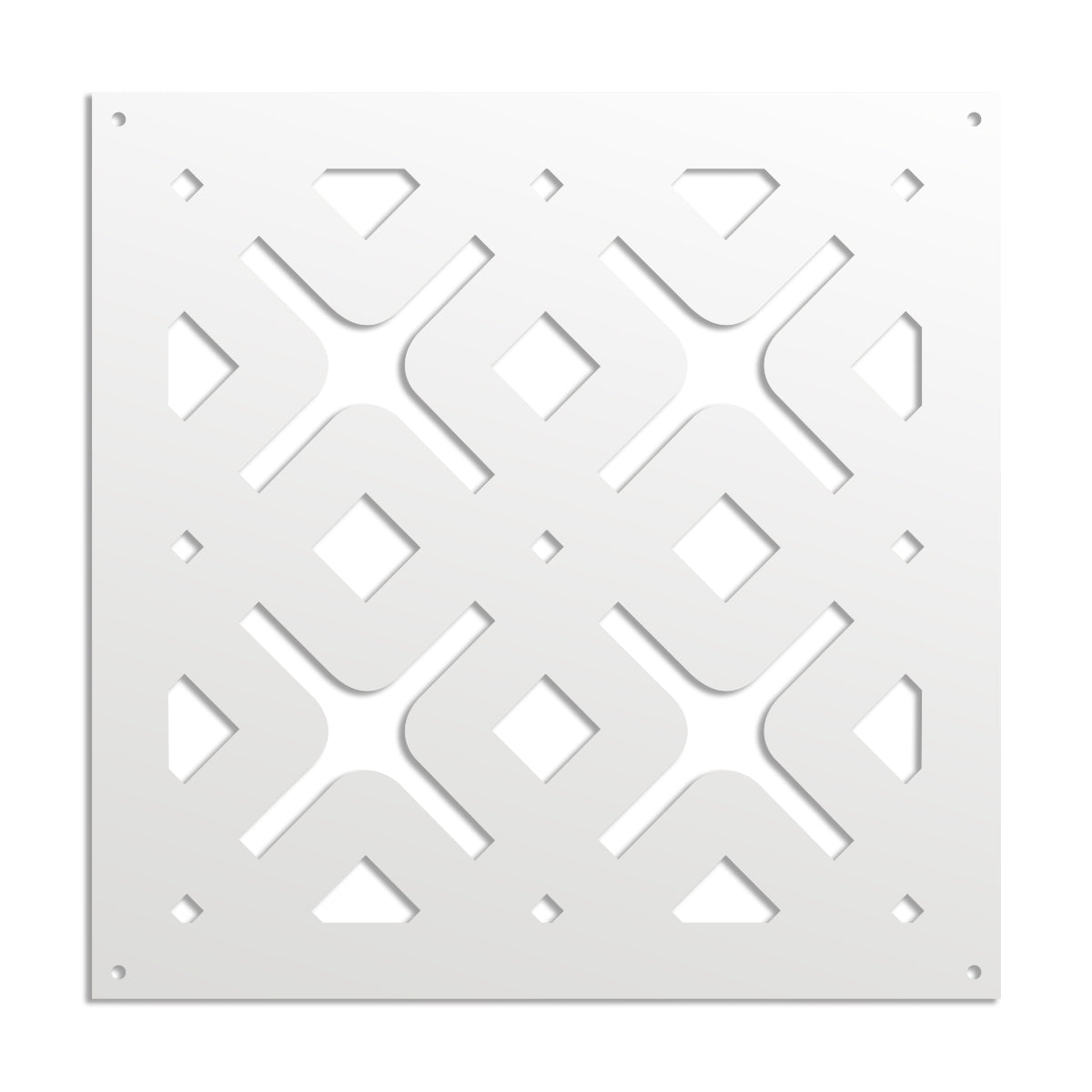 HORIZONTE - Pannello in PVC traforato - Parasole Misura: 48x48 cm, Colore: bianco