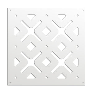 HORIZONTE - Pannello in PVC traforato - Parasole Misura: 48x48 cm, Colore: bianco