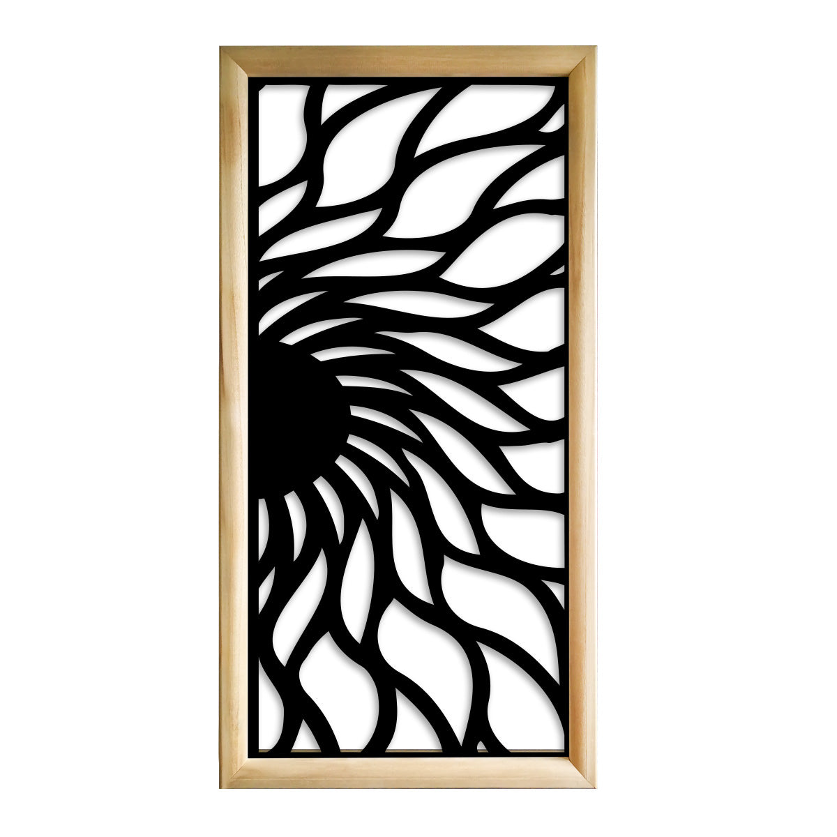 HOT SUN - Moduli Decorativi in Legno e PVC Misura: 73x148 cm, Colore: nero