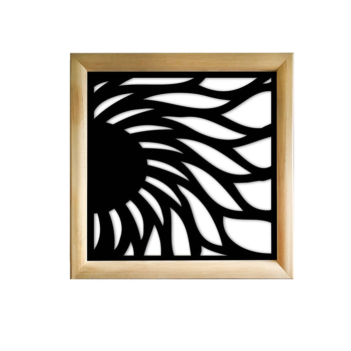 HOT SUN - Moduli Decorativi in Legno e PVC Colore: nero, Misura: 73x73 cm