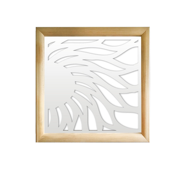 HOT SUN - Moduli Decorativi in Legno e PVC Colore: bianco, Misura: 48x48 cm