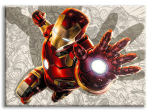 IRONMAN - Fumetto - Quadro Canvas su telaio in legno Misura: 140x100 cm