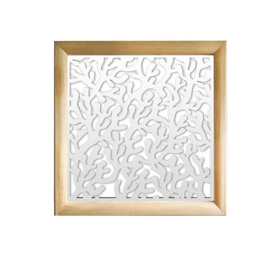 KORAL - Moduli Decorativi in Legno e PVC Colore: bianco, Misura: 98x98 cm