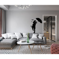 L'AMOUR - Adesivo murale wall sticker in vinile 55x80 cm Colore: nero