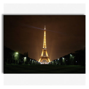 LA TORRE EIFFEL PARIGI Night - Quadro Canvas su telaio in legno Misura: 70X50 cm