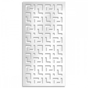 LABYRINTH - L - Pannello in PVC traforato - Parasole Misura: 98x198 cm, Colore: bianco