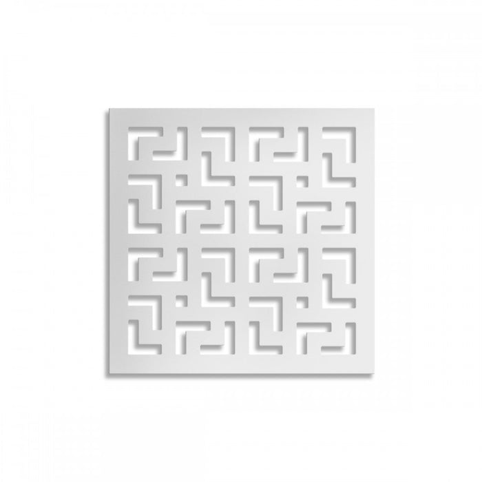 LABYRINTH - L - Pannello in PVC traforato - Parasole Misura: 48x48 cm, Colore: bianco