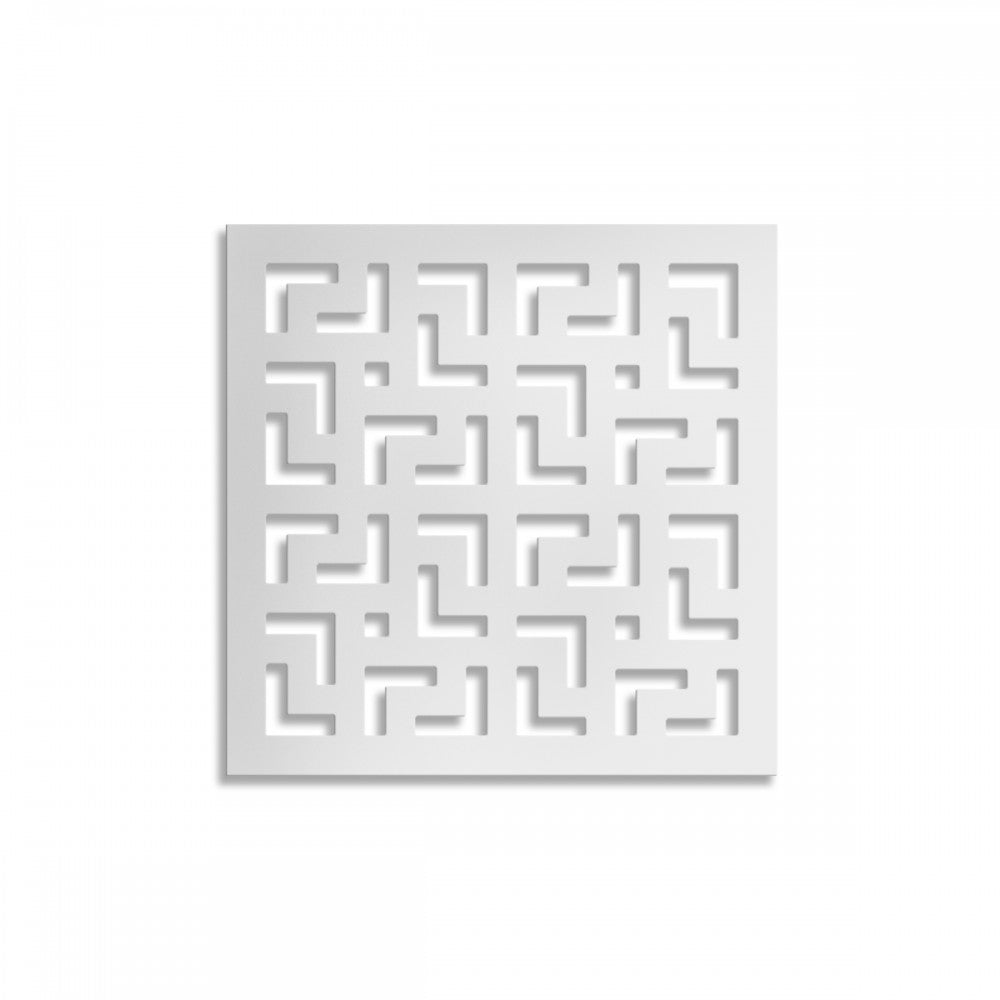 LABYRINTH - L - Pannello in PVC traforato - Parasole Misura: 73x73 cm, Colore: bianco