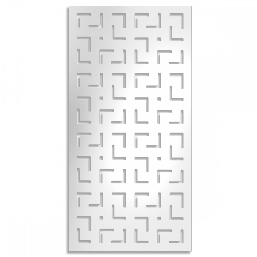 LABYRINTH -M- - Pannello in PVC traforato - Parasole Misura: 73x148 cm, Colore: bianco