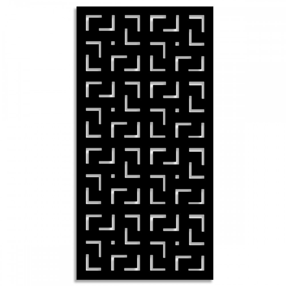 LABYRINTH -M- - Pannello in PVC traforato - Parasole Colore: nero, Misura: 98x198 cm