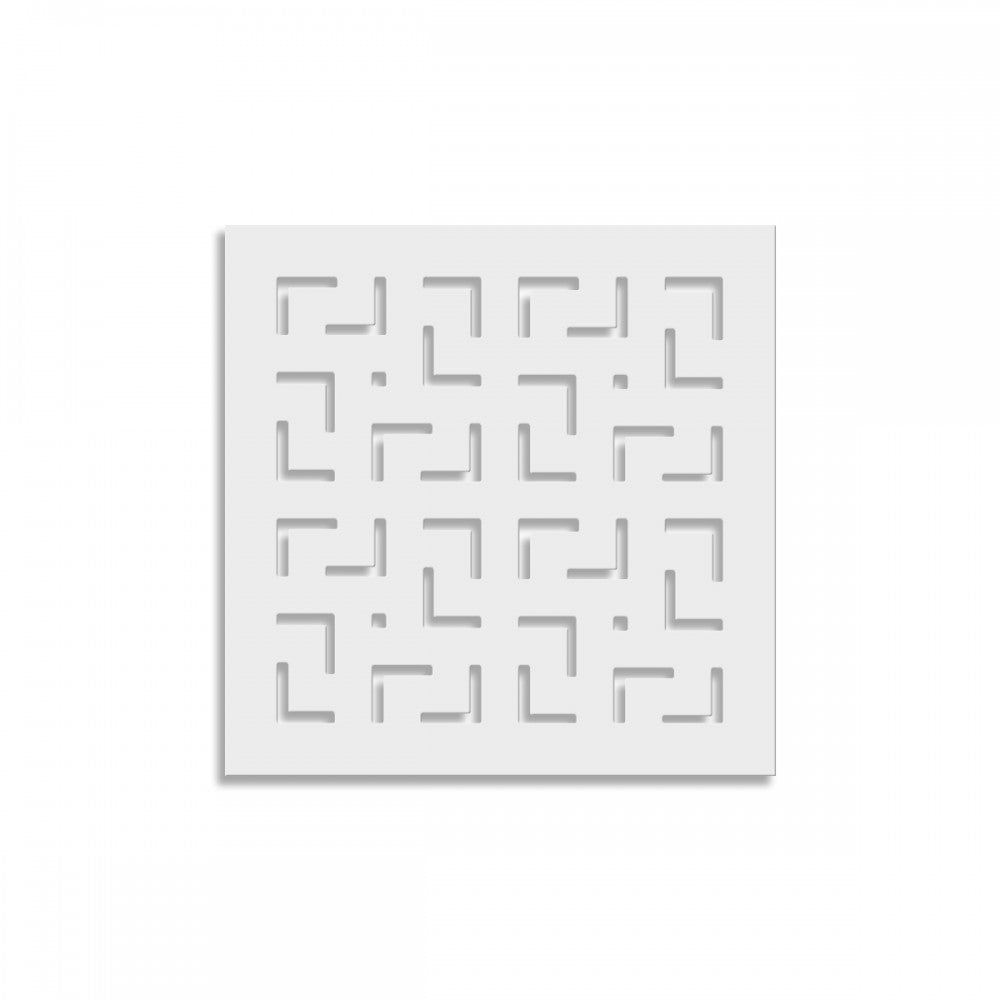 LABYRINTH -M- - Pannello in PVC traforato - Parasole Misura: 48x48 cm, Colore: bianco