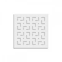 LABYRINTH -M- - Pannello in PVC traforato - Parasole Misura: 48x48 cm, Colore: bianco