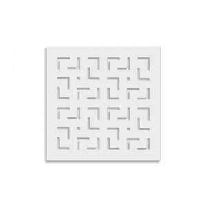 LABYRINTH -M- - Pannello in PVC traforato - Parasole Misura: 48x48 cm, Colore: bianco