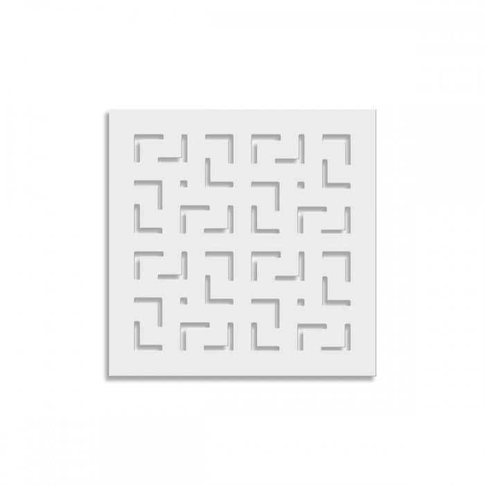 LABYRINTH -M- - Pannello in PVC traforato - Parasole Misura: 48x48 cm, Colore: bianco