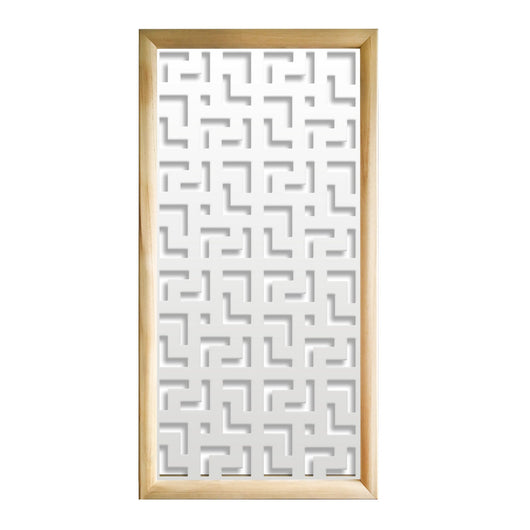 LABYRINTH L - Moduli Decorativi in Legno e PVC Misura: 73x148 cm, Colore: bianco