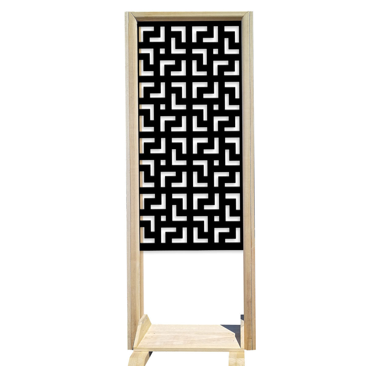 LABYRINTH L - Separè - Paravento modulabile - 70x190cm - in Legno e PVC Colore: nero