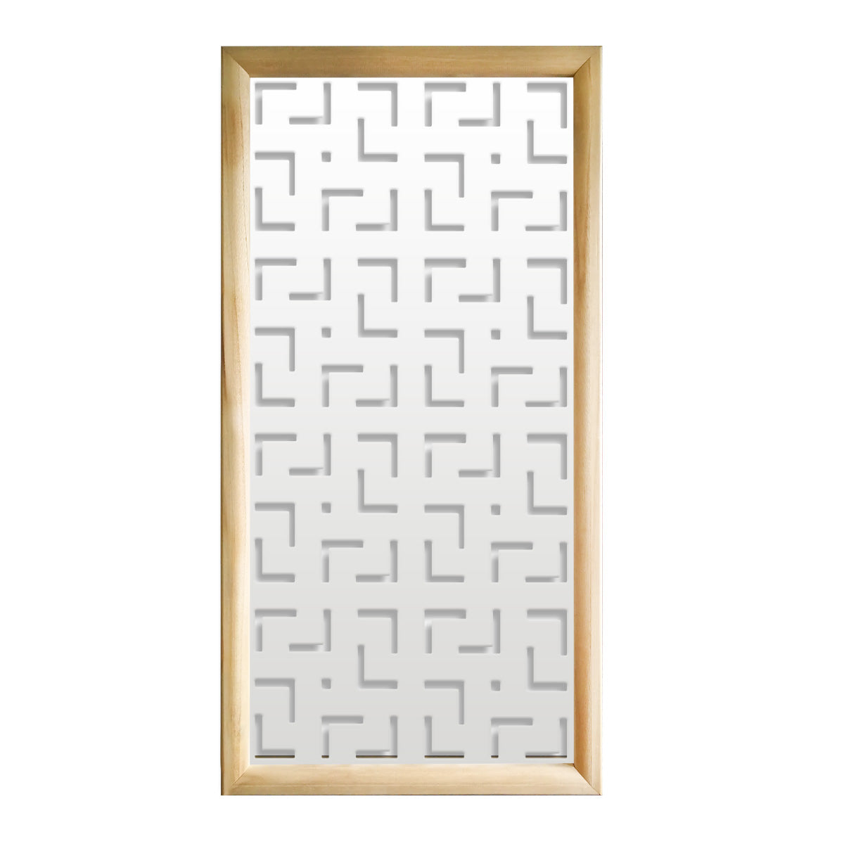 LABYRINTH M - Moduli Decorativi in Legno e PVC Colore: bianco, Misura: 47x94 cm