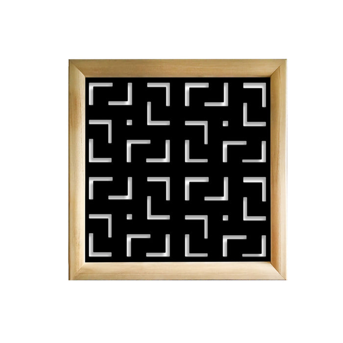 LABYRINTH M - Moduli Decorativi in Legno e PVC Colore: nero, Misura: 73x73 cm