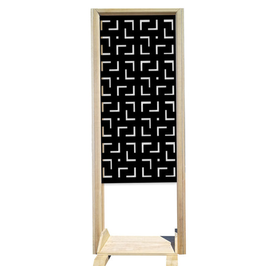 LABYRINTH M - Separè - Paravento modulabile - 70x190cm - in Legno e PVC Colore: nero