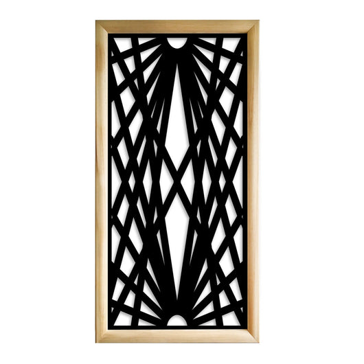 LASER - Moduli Decorativi in Legno e PVC Misura: 73x148 cm, Colore: nero