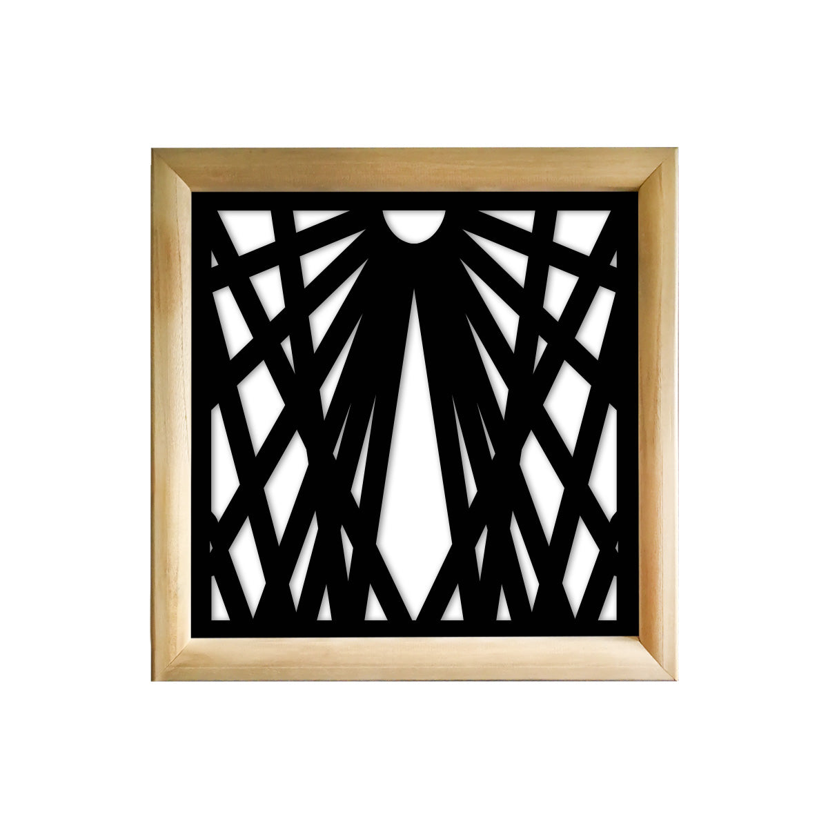 LASER - Moduli Decorativi in Legno e PVC Misura: 98x98 cm, Colore: nero