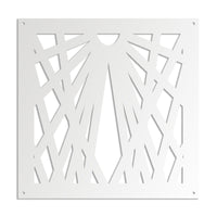 LASER - Pannello in PVC traforato - Parasole Misura: 98x98 cm, Colore: bianco