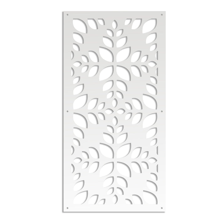 LEAVES - Pannello in PVC traforato - Parasole Colore: bianco, Misura: 73x148 cm