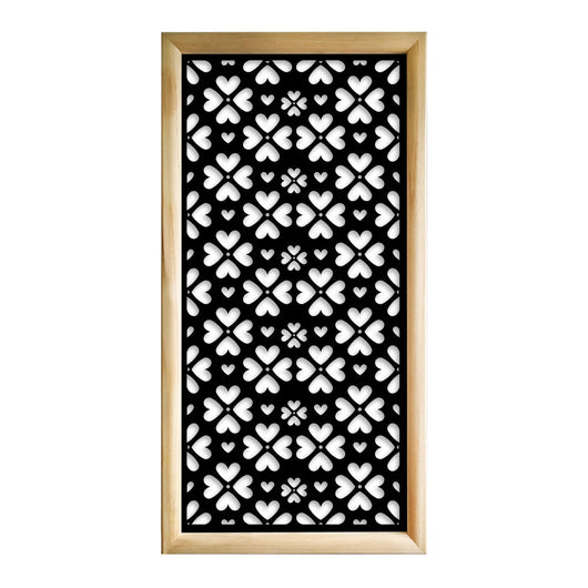 LOVE ME - Moduli Decorativi in Legno e PVC Misura: 73x148 cm, Colore: nero