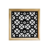 LOVE ME - Moduli Decorativi in Legno e PVC Misura: 73x73 cm, Colore: nero