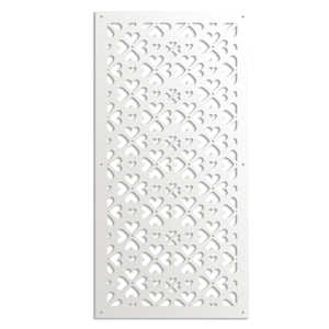 LOVE ME - Pannello in PVC traforato - Parasole Misura: 73x148 cm, Colore: bianco