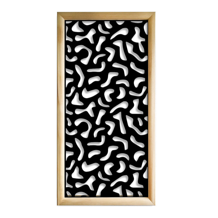 MACCHIE - Moduli Decorativi in Legno e PVC Misura: 47x94 cm, Colore: nero