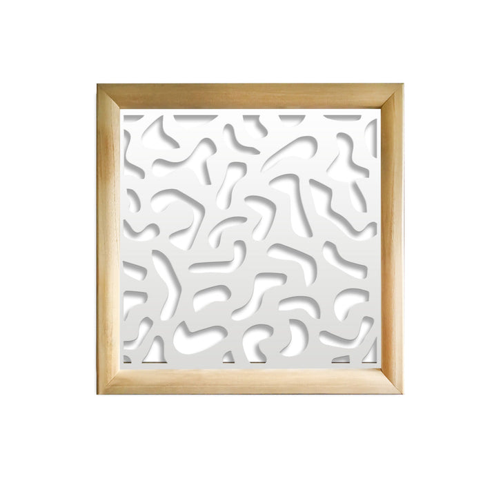 MACCHIE - Moduli Decorativi in Legno e PVC Colore: bianco, Misura: 48x48 cm