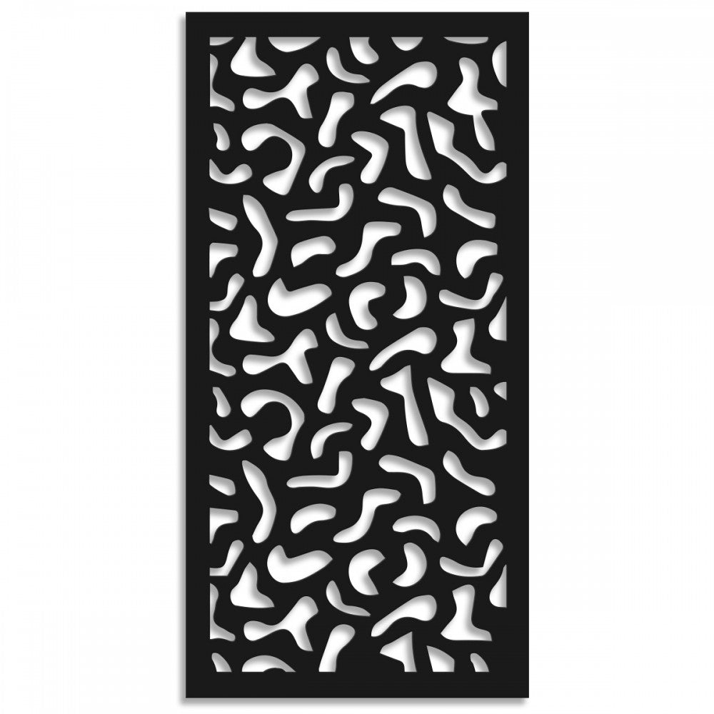 MACCHIE - Pannello in PVC traforato - Parasole Misura: 47x94 cm, Colore: nero