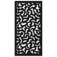 MACCHIE - Pannello in PVC traforato - Parasole Misura: 47x94 cm, Colore: nero