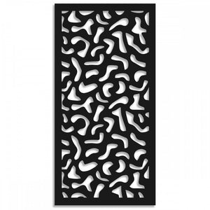 MACCHIE - Pannello in PVC traforato - Parasole Misura: 47x94 cm, Colore: nero