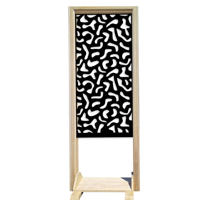 MACCHIE - Separè - Paravento modulabile - 70x190cm - in Legno e PVC Colore: nero